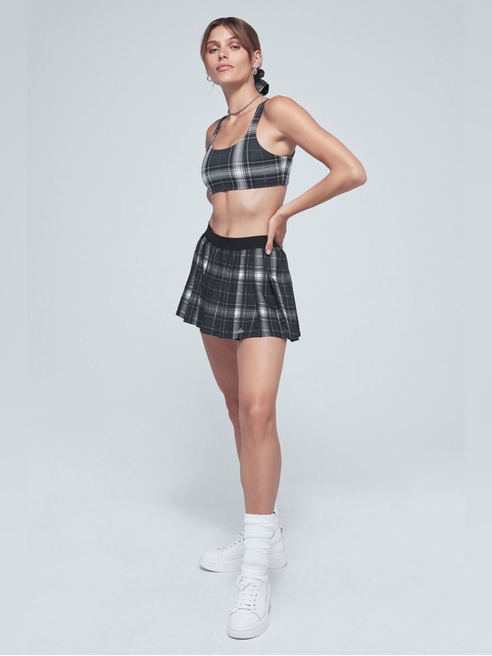 NWT Alo Yoga Legacy Plaid Varsity Tennis Skirt Medium